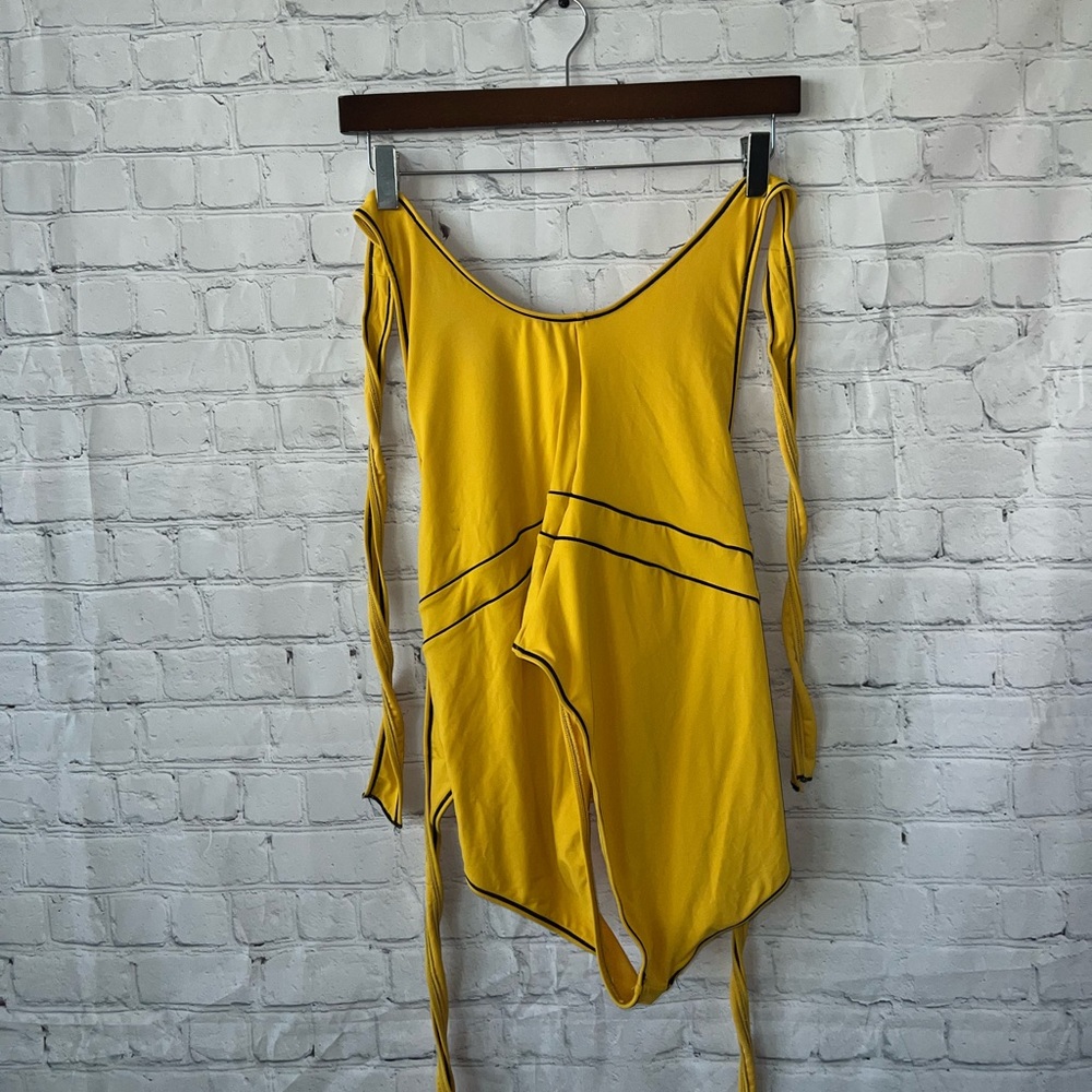 Beach Joy Dark Yellow One Piece Swimsuit size L